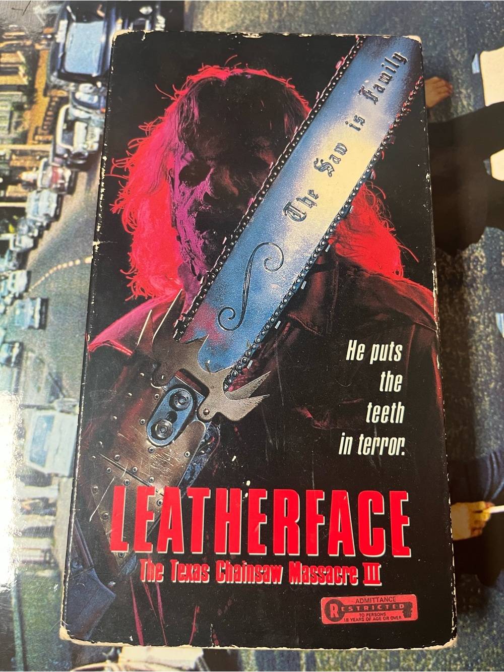Leather face, the Texas chainsaw massacre three 1990 VHS tape